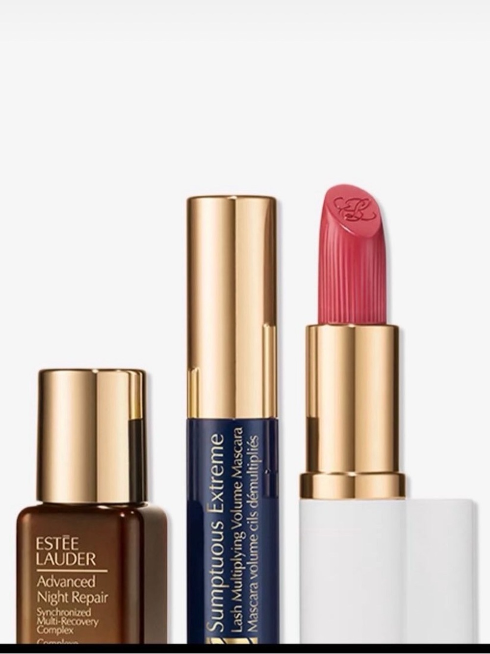 Estee Lauder Pink Lipstick & Navy Mascara Duo